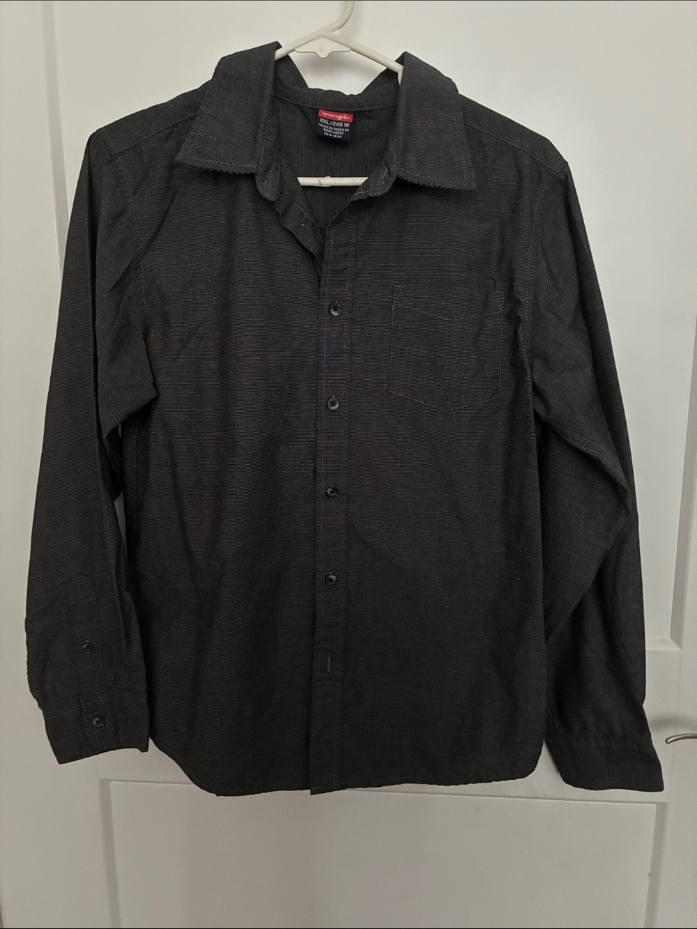 Wrangler Men's Casual Long-Sleeve Button-Down Shirt - Black